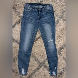 Flying Monkey Mid Rise Ankle Skinny Jeans